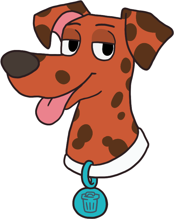 Cartoon Dalmatian Dog Portrait PNG