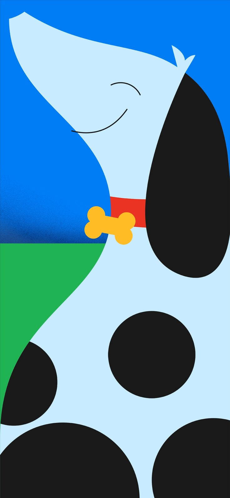 Cartoon Dalmatian Google Pixel 4a Wallpaper