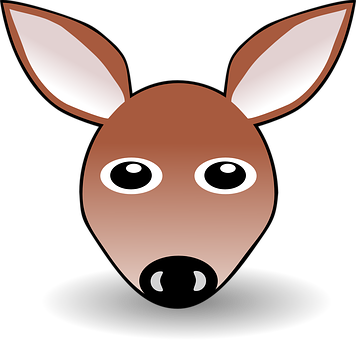 Cartoon_ Deer_ Face_ Vector PNG