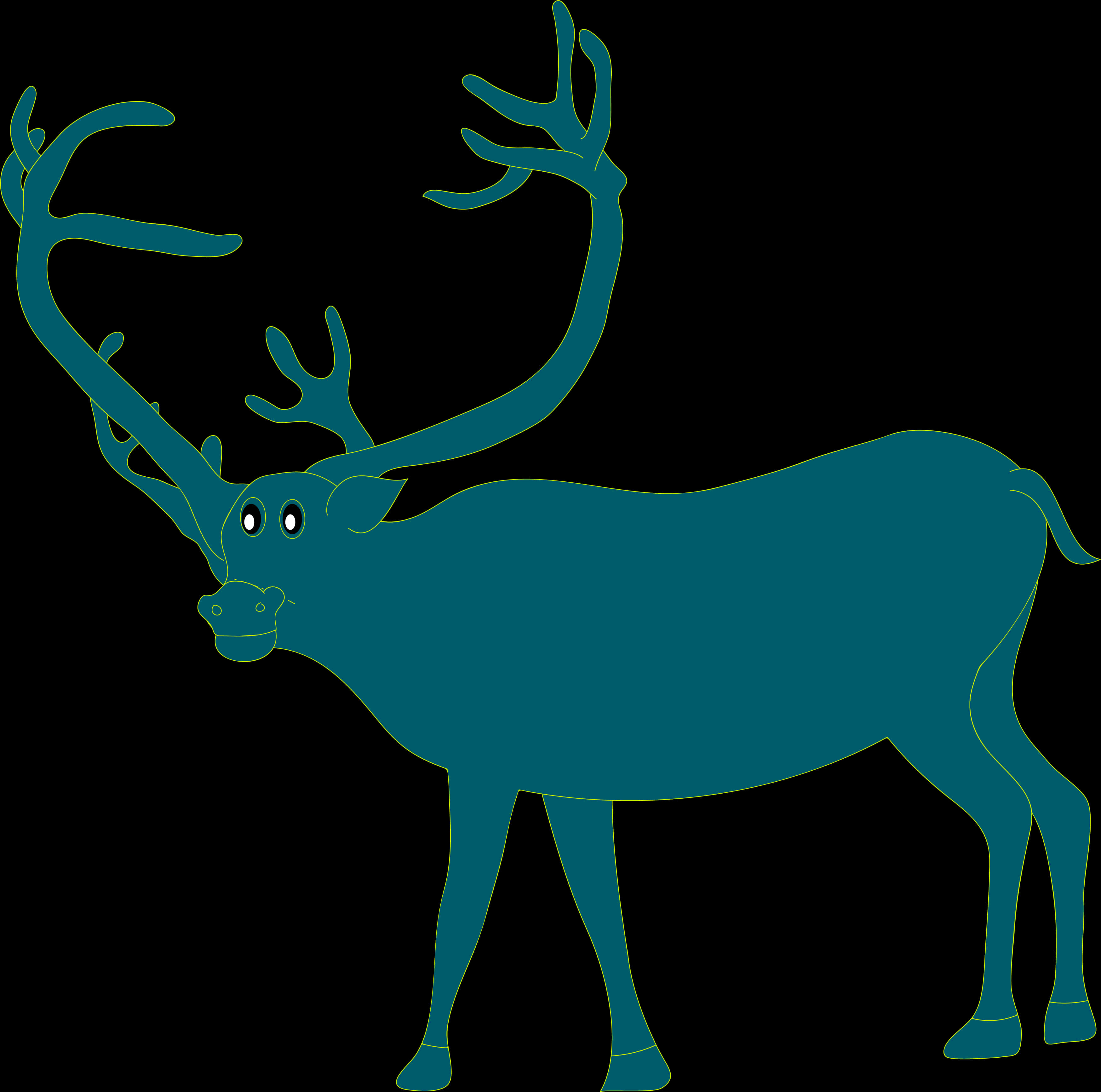 Cartoon Deer Vector Illustration PNG