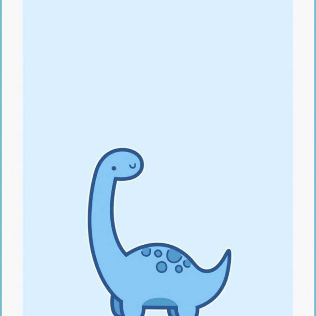 Uncolorato Dinosauro Cartone Animato Che Taglia Attraverso Il Suo Mondo Preistorico. Sfondo