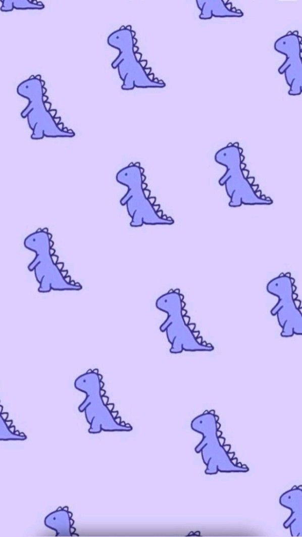 Enjoy the conversations you have with your Cartoon Dinosaur Phone Wallpaper