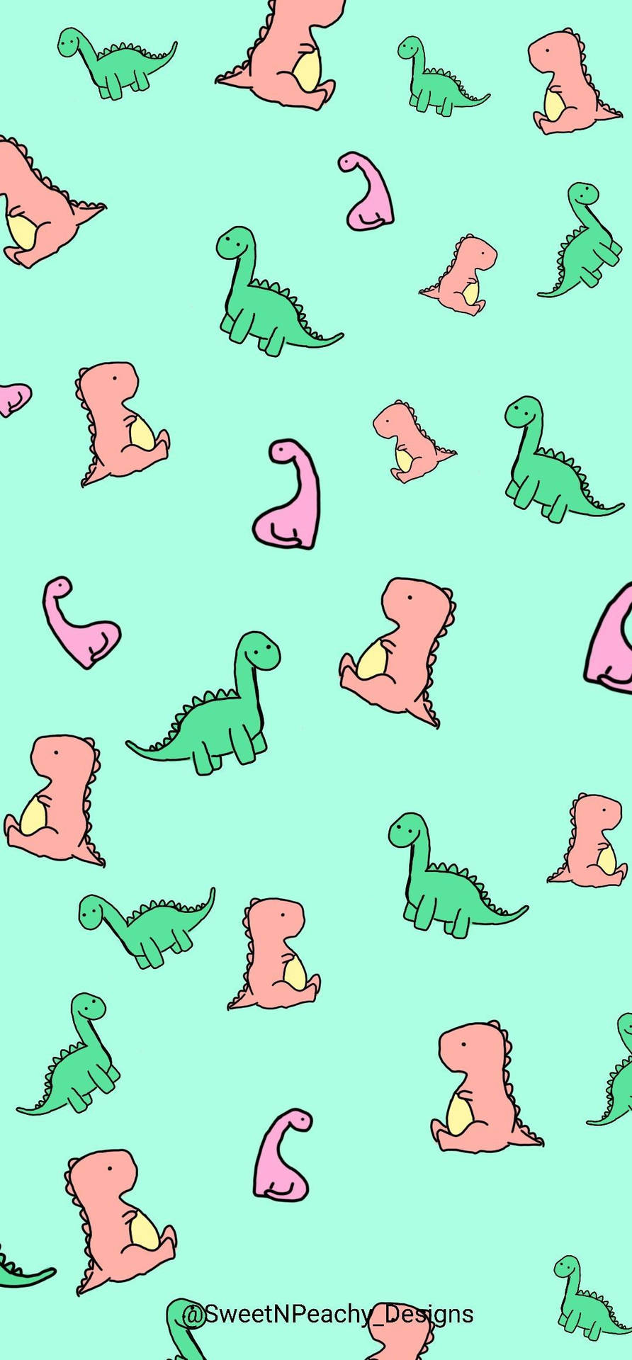 Eintechnikbegeisterter Cartoon-dinosaurier, Der Einen Anruf Tätigt Wallpaper