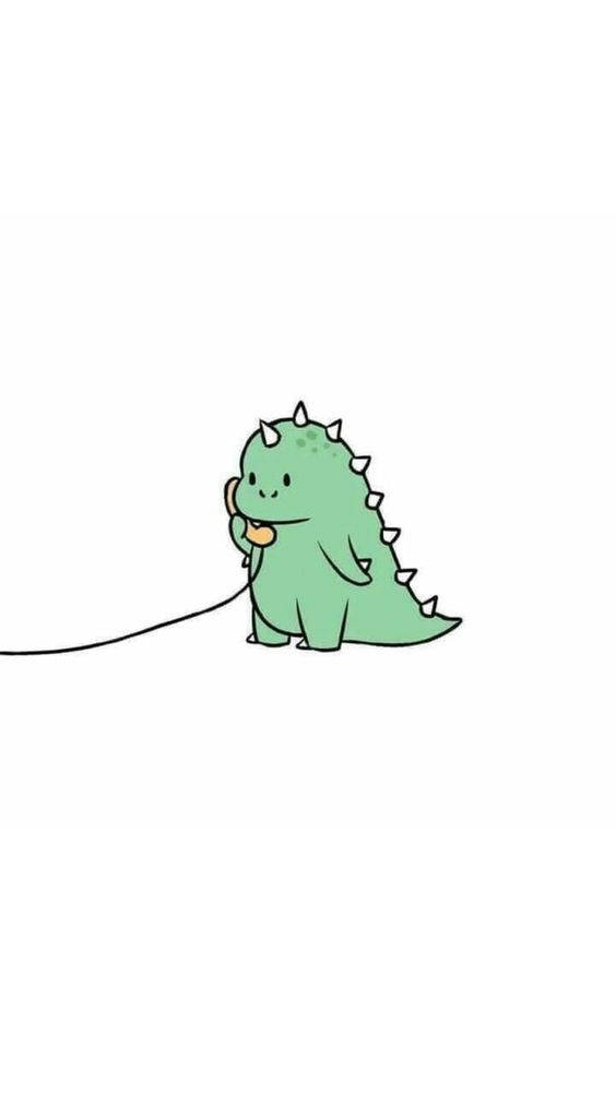Cartoon Dinosaur Telefon 564 X 1002 Wallpaper