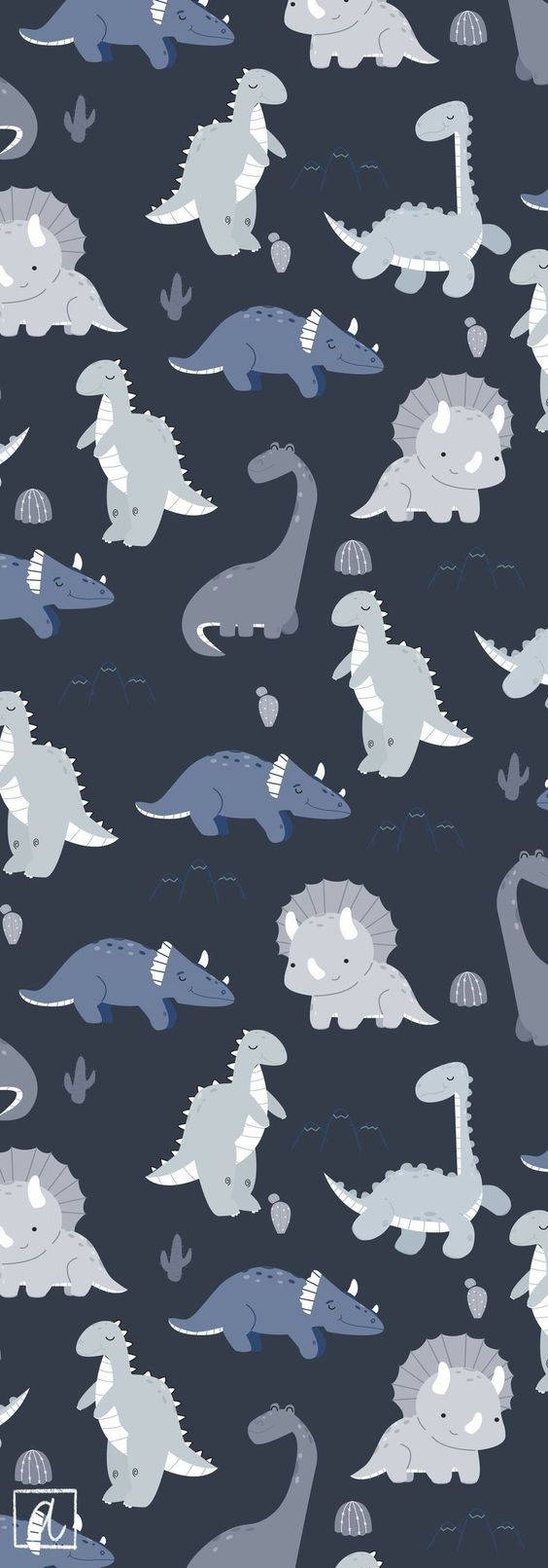 Different Cartoon Dinosaur Phone Wallpaper