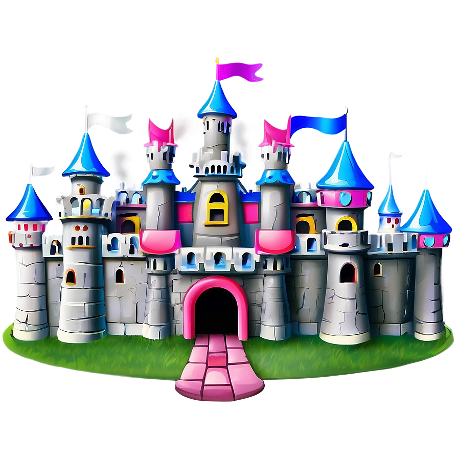 Cartoon Disney Castle Design Png 05242024 PNG