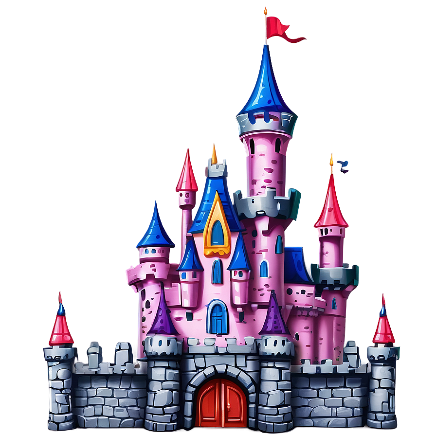 Cartoon Disney Castle Design Png Qns72 PNG