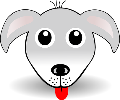 Cartoon Dog Face Graphic PNG