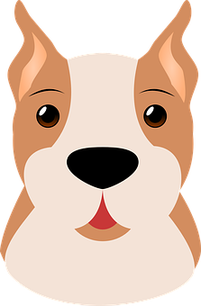 Cartoon Dog Face Graphic PNG