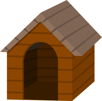 Cartoon Dog House Graphic PNG