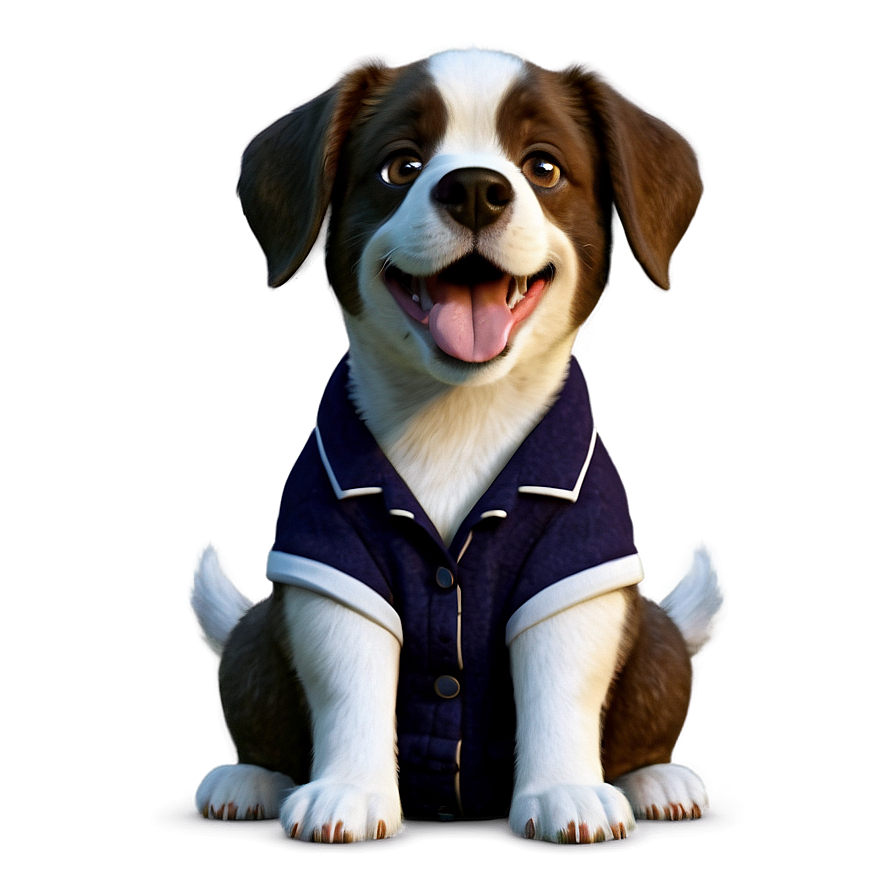 Cartoon Dog In Clothes Png Wen PNG