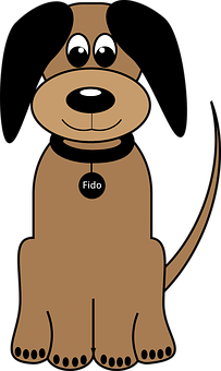 Cartoon Dog Named Fido PNG