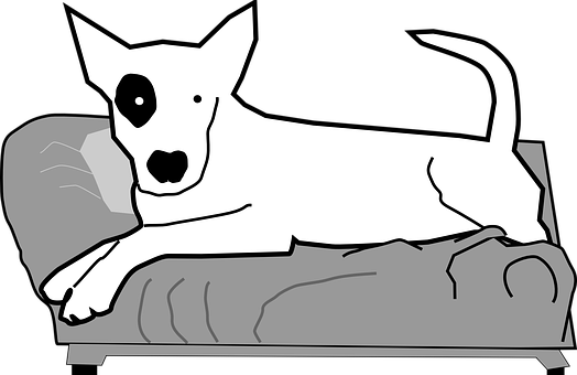 Cartoon Dog Restingon Couch PNG