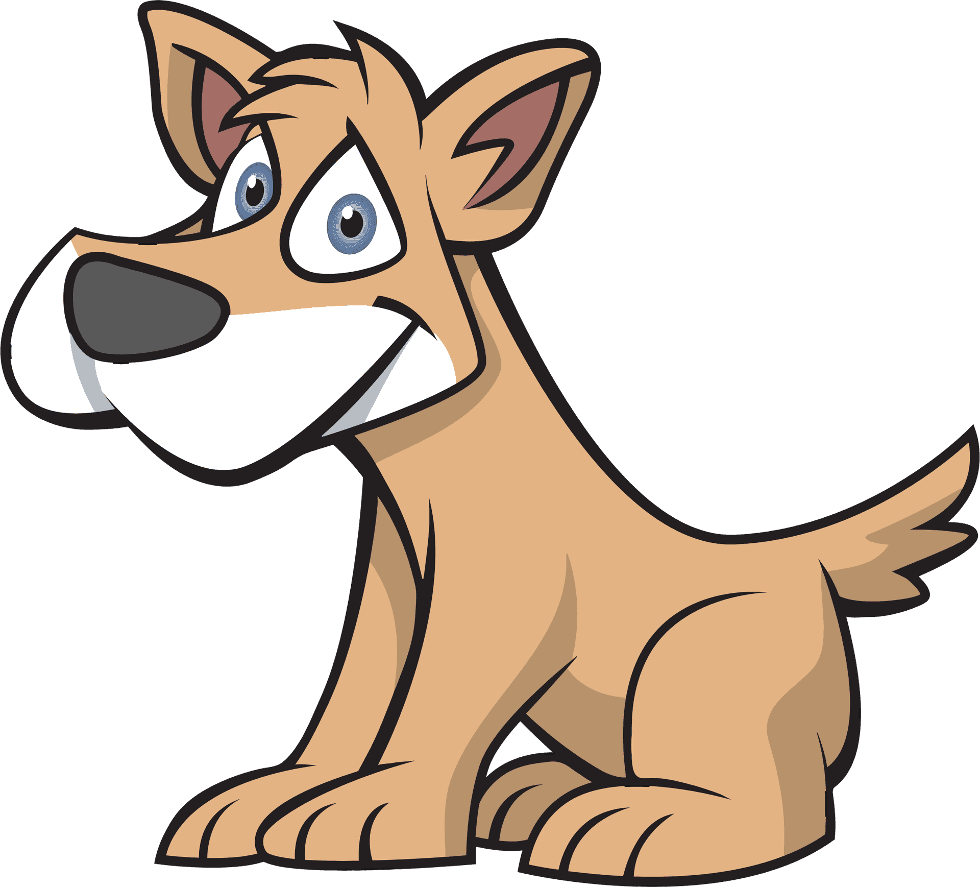 Cartoon Dog Sitting PNG