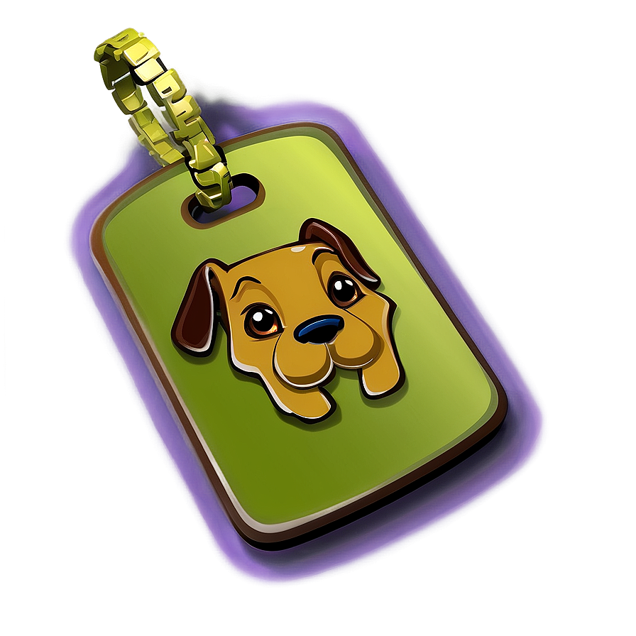 Cartoon Dog Tag Png 06122024 PNG