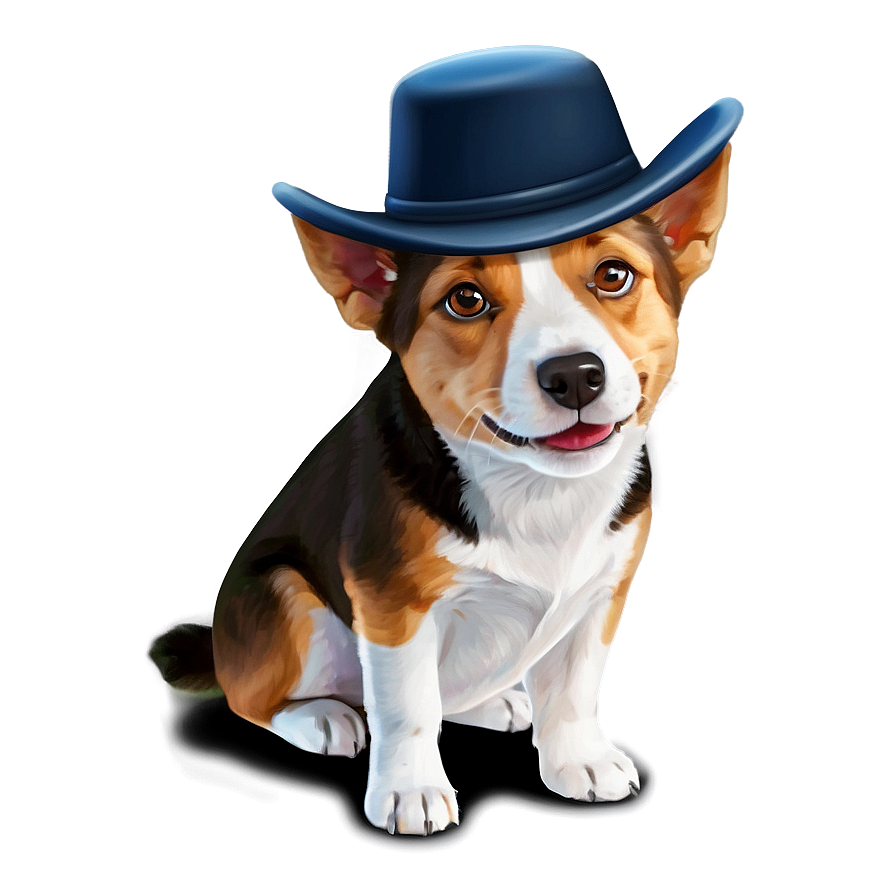 Cartoon Dog With Hat Png Nvo35 PNG