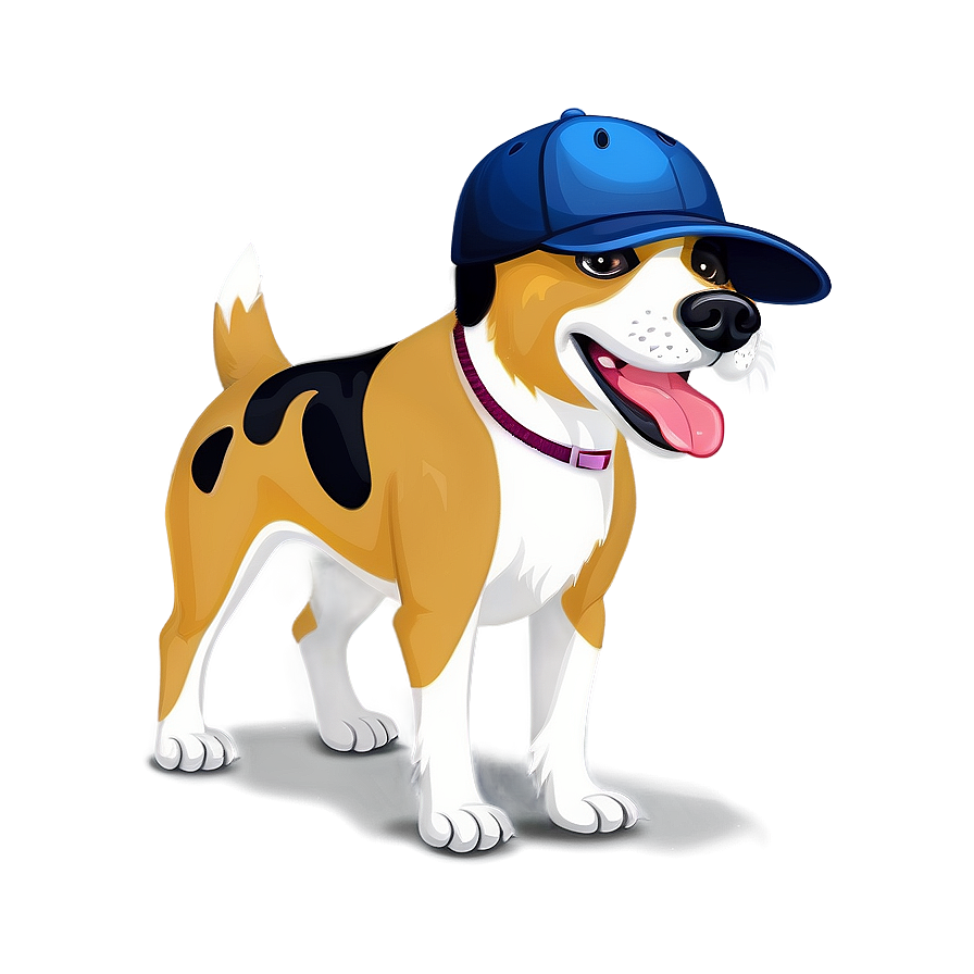 Cartoon Dog With Hat Png Yag PNG