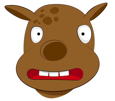 Cartoon Donkey Face Graphic PNG