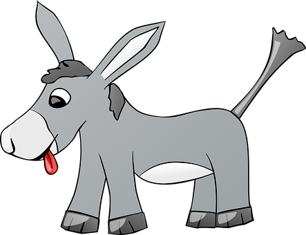 Cartoon Donkey Graphic PNG