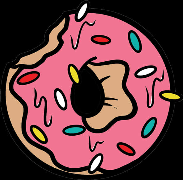 Cartoon Donut Illustration PNG