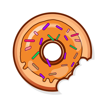 Cartoon Donutwith Sprinkles.png PNG