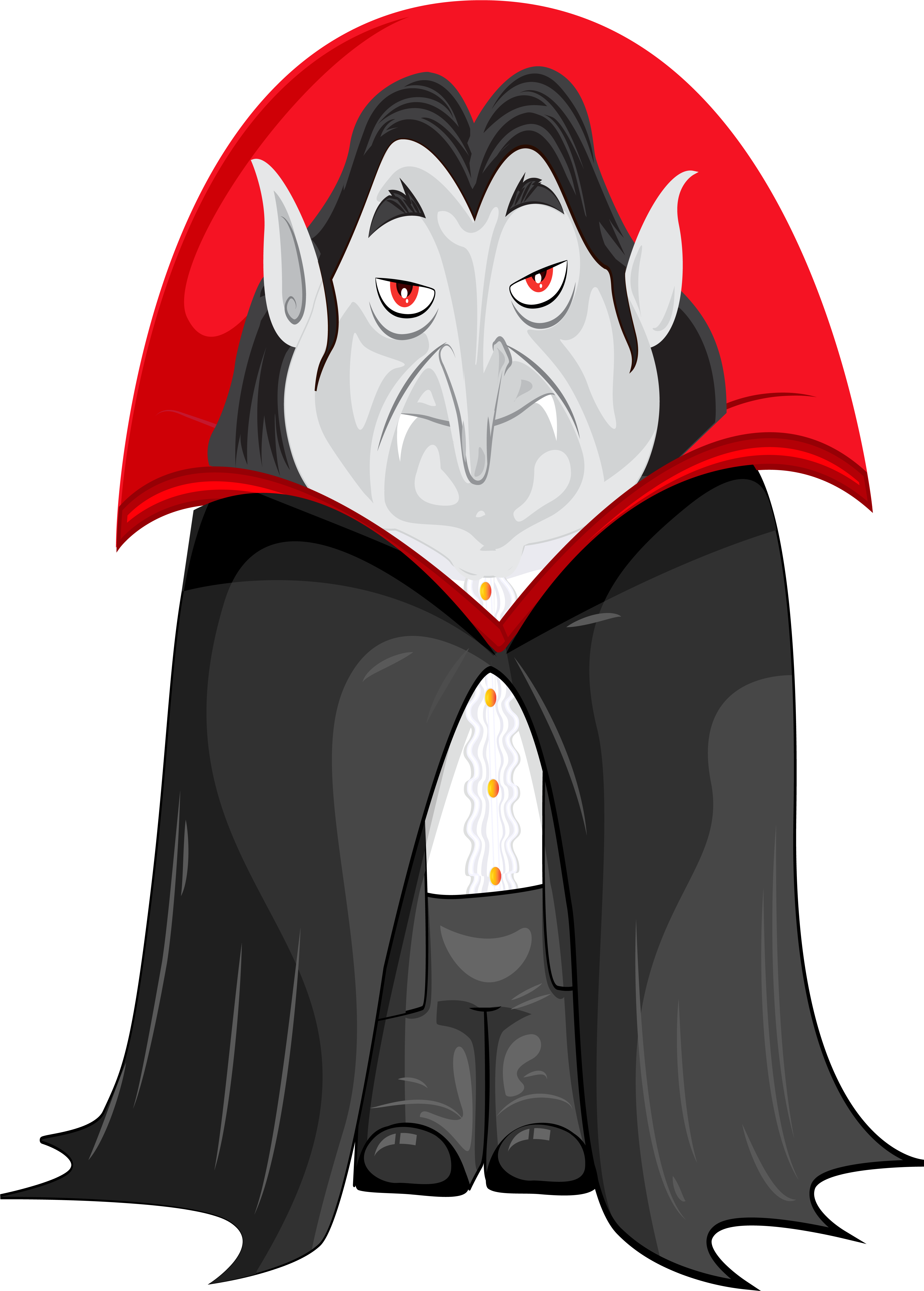 Cartoon Dracula Vampire Halloween PNG