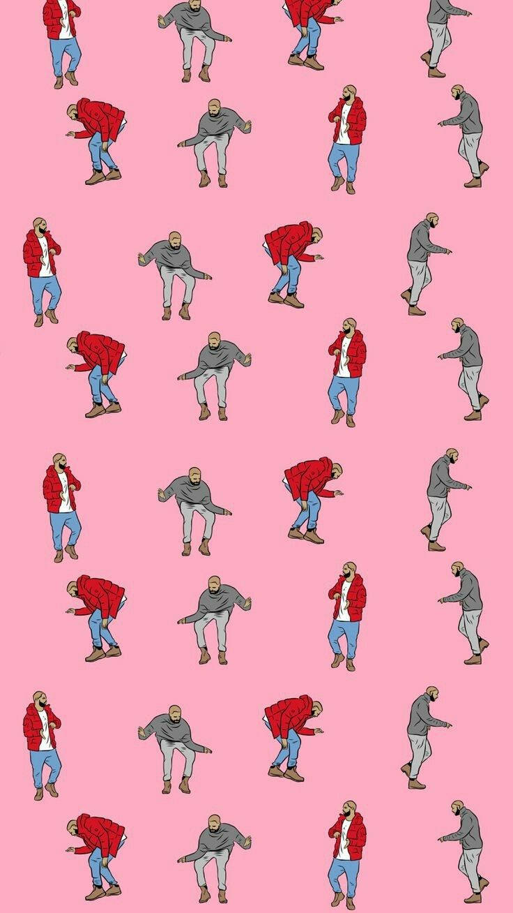 Cartoon Drake Dance Moves Background