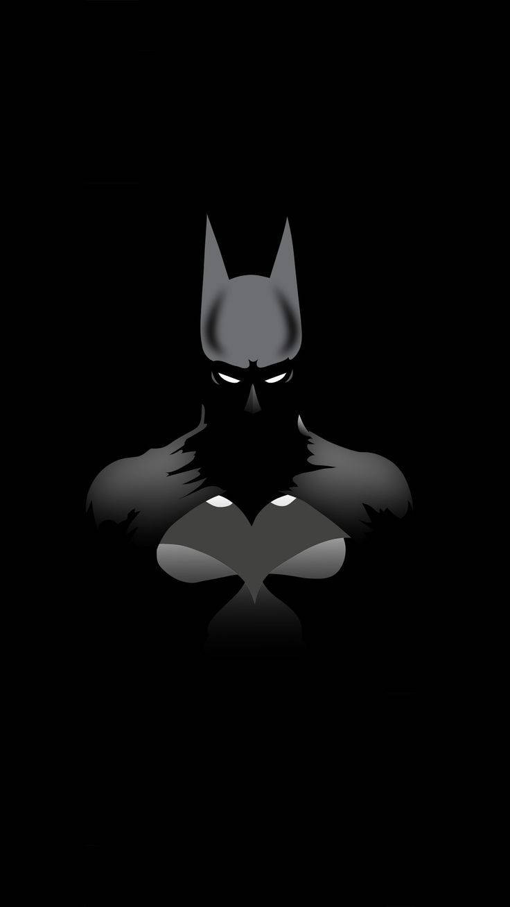Cartoonzeichnung Von Batman Dunkel Iphone Wallpaper