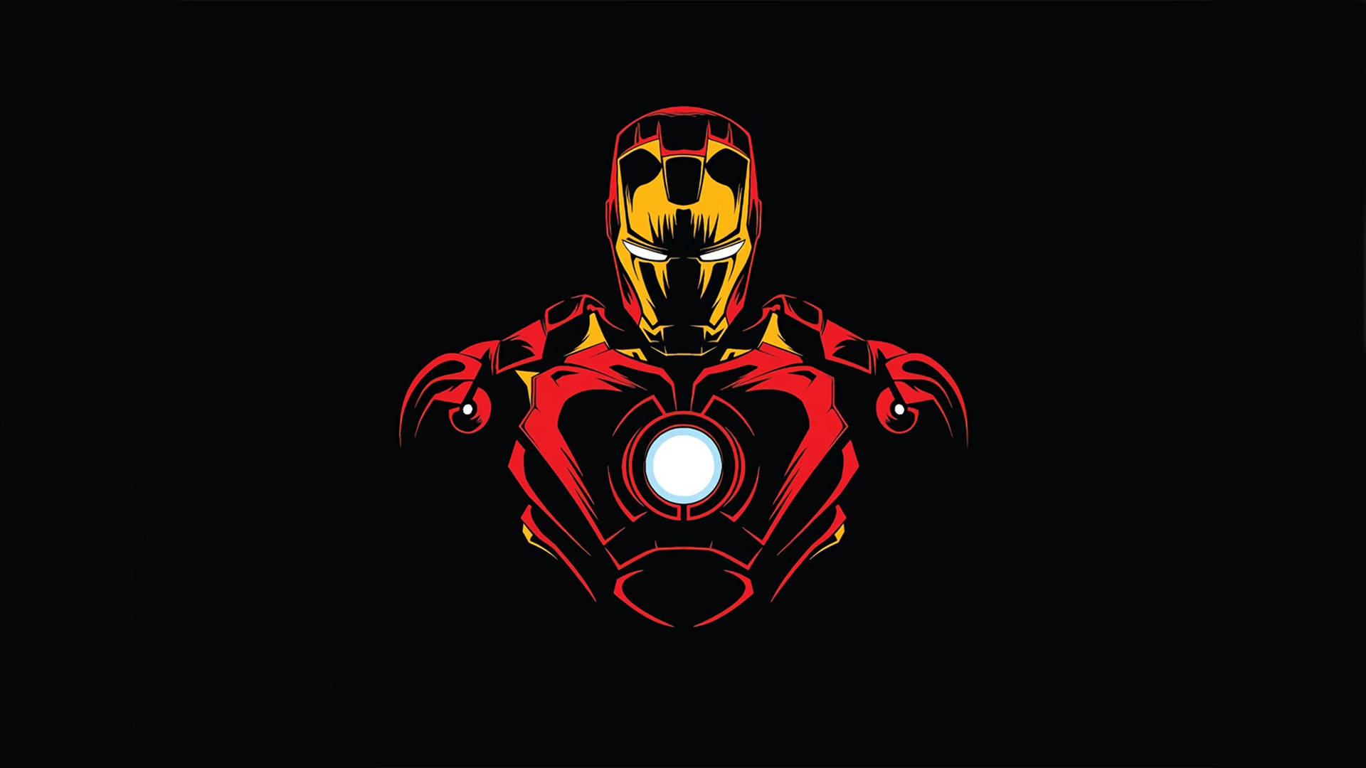 Karikaturzeichnung Des Superhelden Iron Man Wallpaper