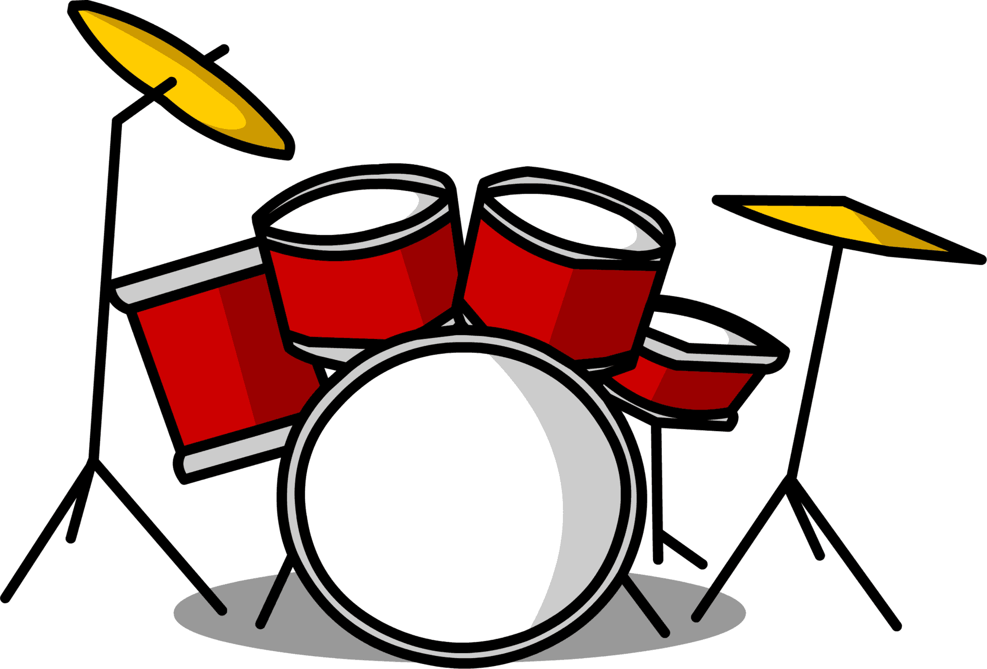 Cartoon Drum Set Illustration PNG