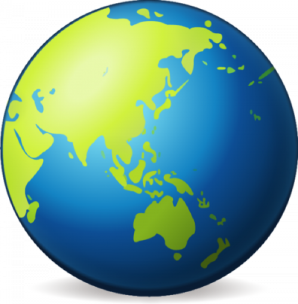 Cartoon Earth Globe Graphic PNG