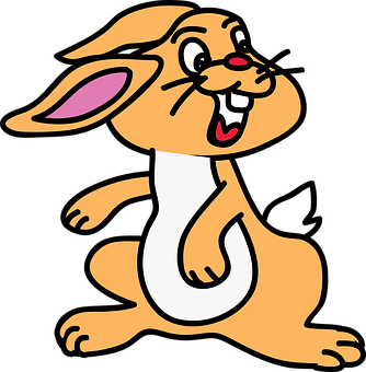 Cartoon Easter Bunny Graphic PNG