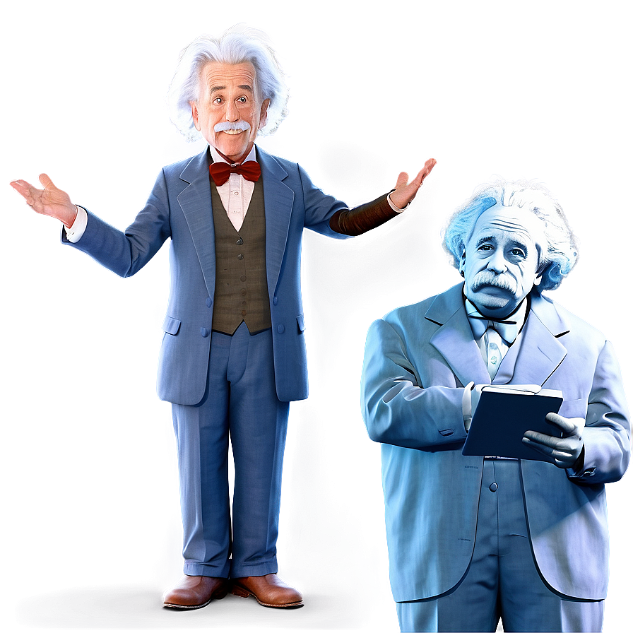 Cartoon Einstein Explaining Png Wvt PNG