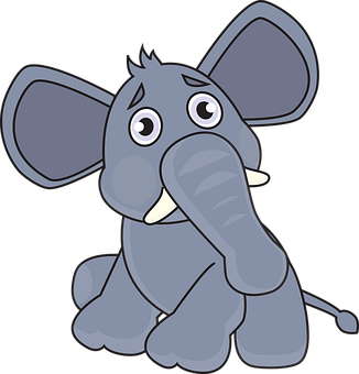 Cartoon Elephant Character PNG