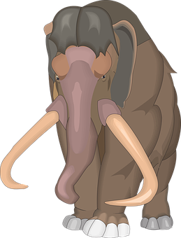 Cartoon_ Elephant_ Front_ View PNG