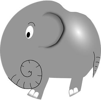 Cartoon Elephant Graphic PNG