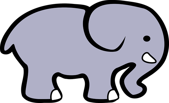 Cartoon Elephant Graphic PNG