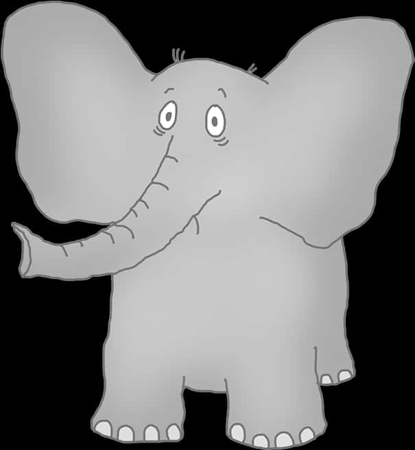 Cartoon Elephant Grey Vector PNG
