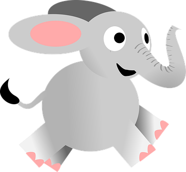 Cartoon Elephant Illustration PNG