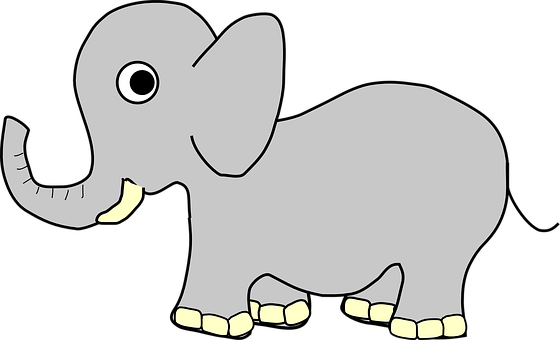 Download Cartoon Elephant Illustration | Wallpapers.com