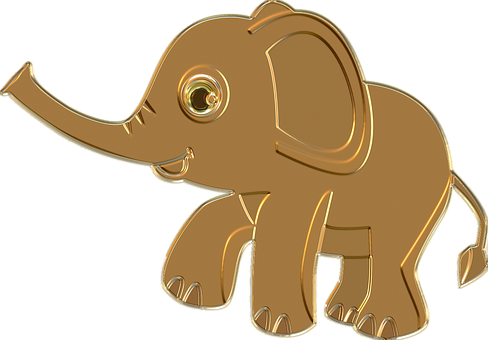 Cartoon Elephant Illustration PNG