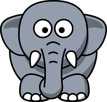 Cartoon Elephant Vector PNG