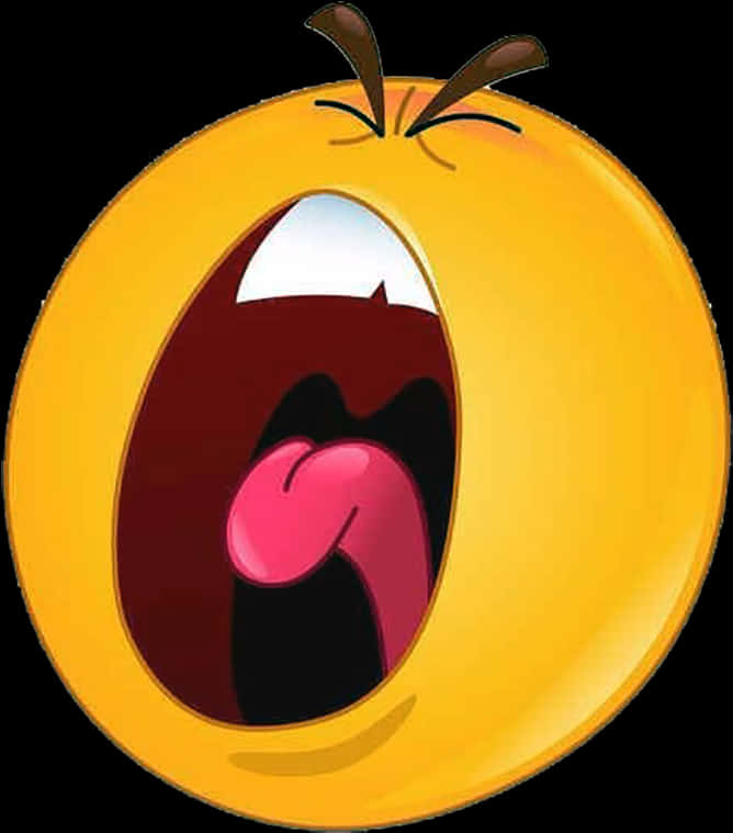 Cartoon Emoji Screaming Expression PNG