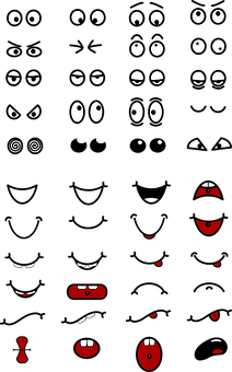 Cartoon_ Eye_ Expressions_ Collection PNG