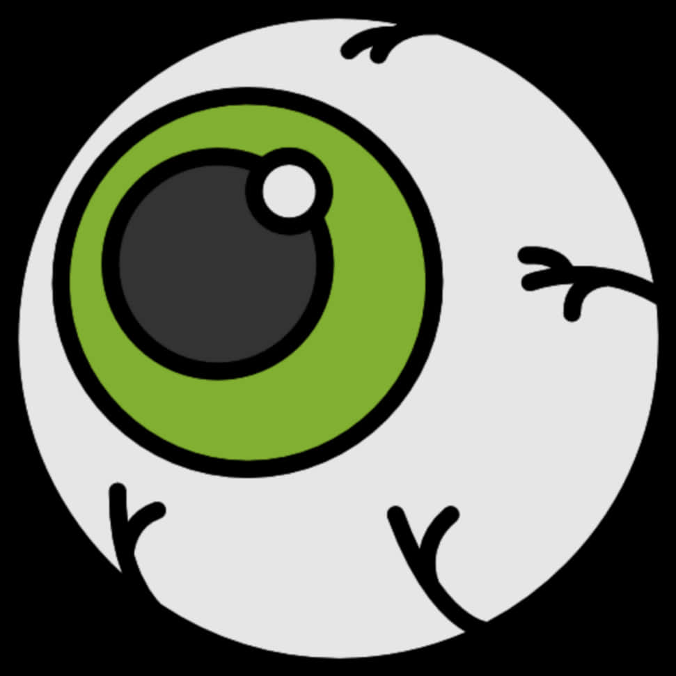 Cartoon Eyeball Character PNG