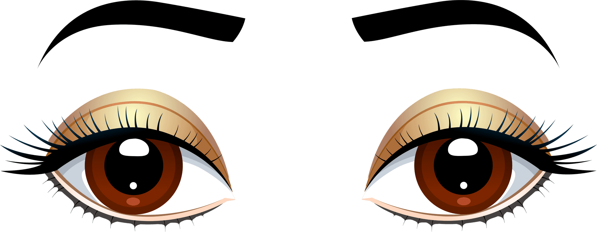 Cartoon Eyes Clipart PNG