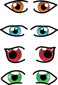 Cartoon_ Eyes_ Collection_ Vector PNG