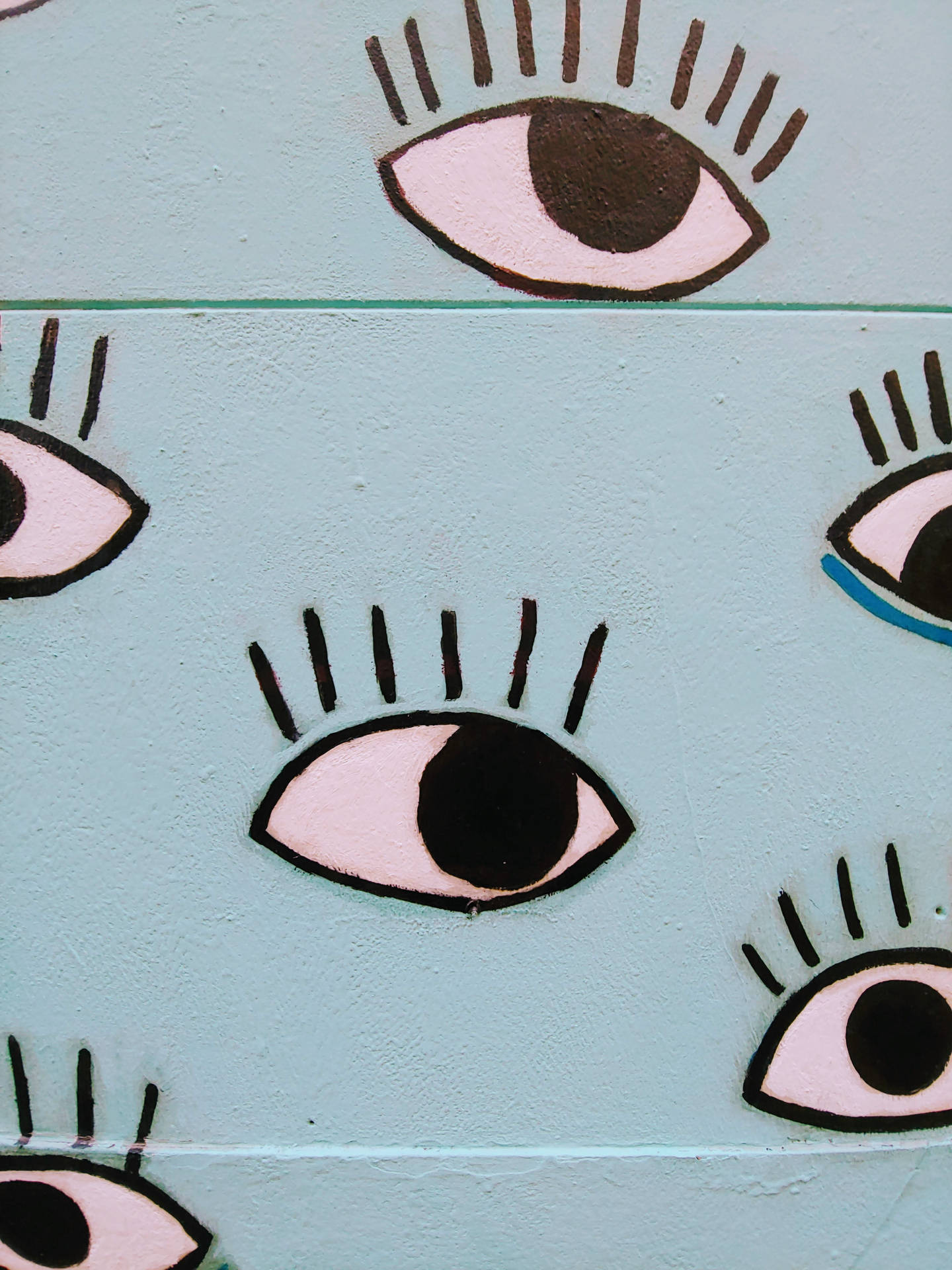 Cartoon Eyes Street Art Wallpaper