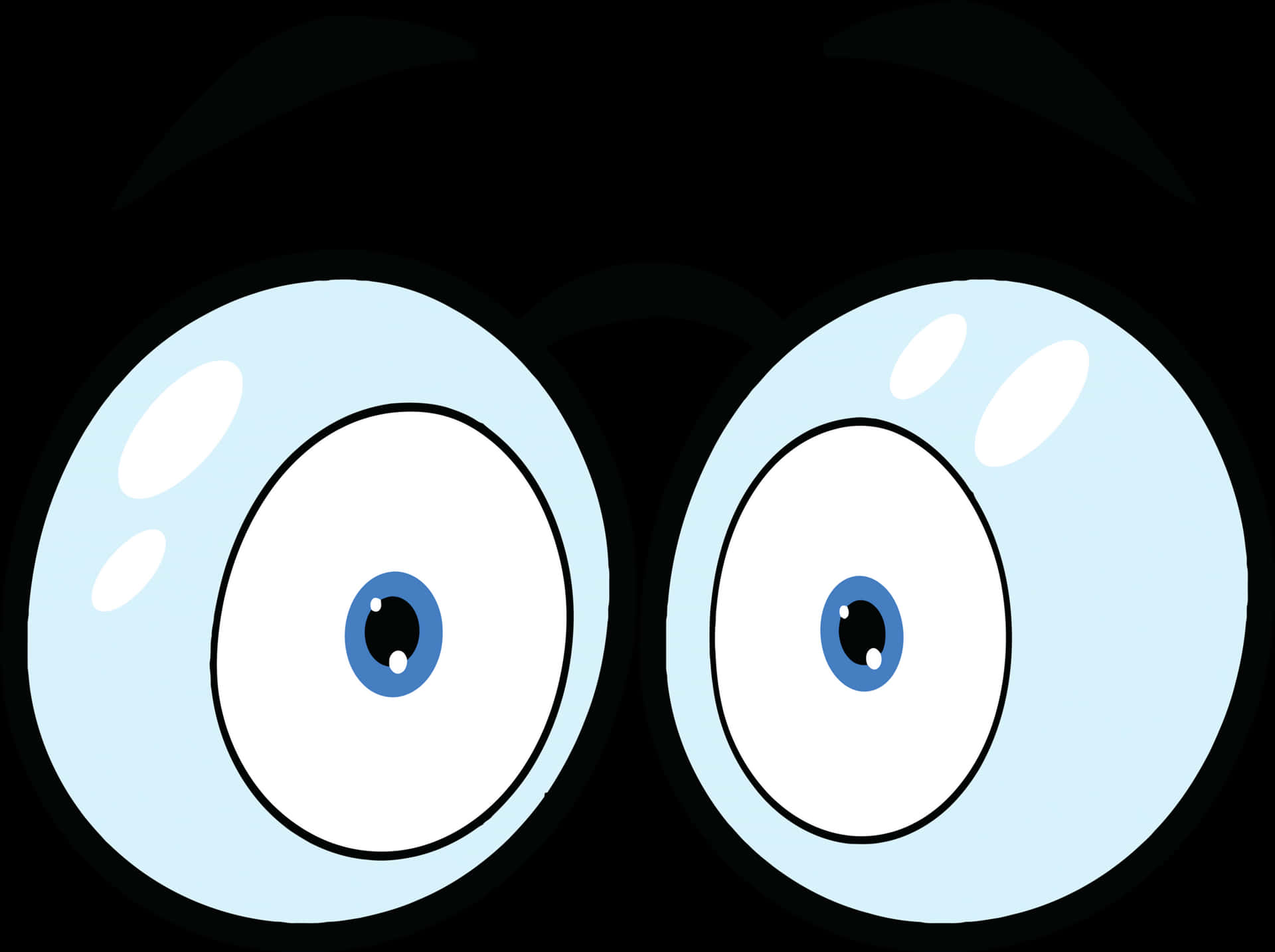 Cartoon Eyes Vector Illustration PNG