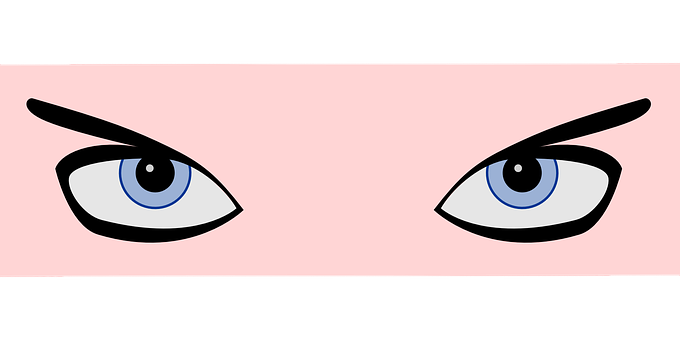 Cartoon Eyes Vector Illustration PNG